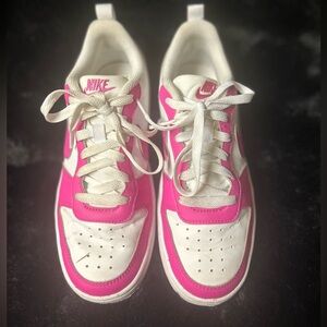 Nike Kids Vibrant Pink and White Sneakers